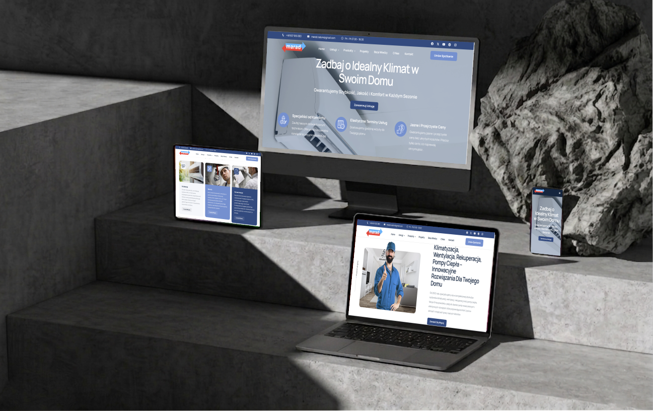 Marad.info - serwis HVAC na urządzeniach desktop, laptop, tablet i mobile